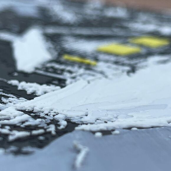 Winter Cabin Wall Art, Wall Art, Cabin in the Snow, Textured Art - Picture 6 of 10